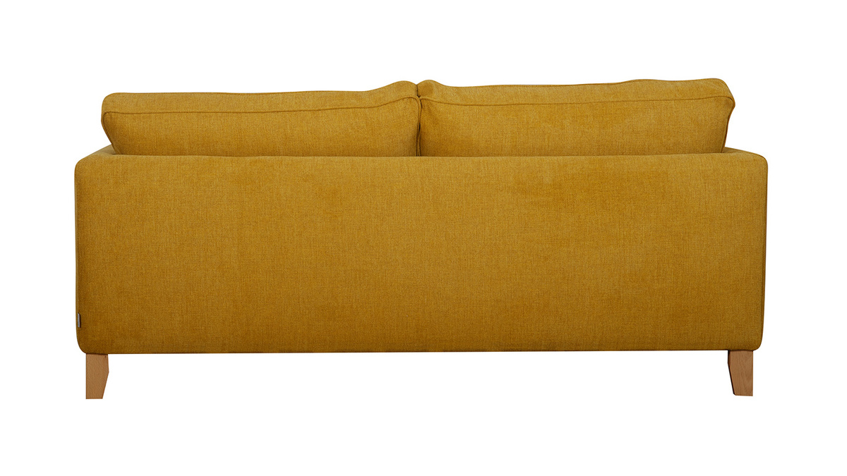 3-Sitzer-Designer-Sofa in pfauenblau und schwarzem Samt HARRISON - Miliboo |1| Stphane Plaza
